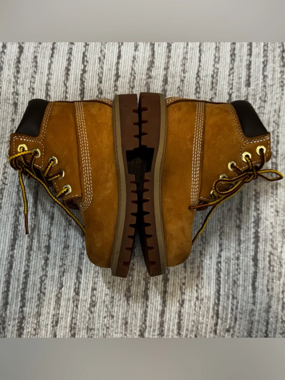 Timberland Toddler Boots Size 6 Wheat Nubuck Kids‎ Lace Up Classic